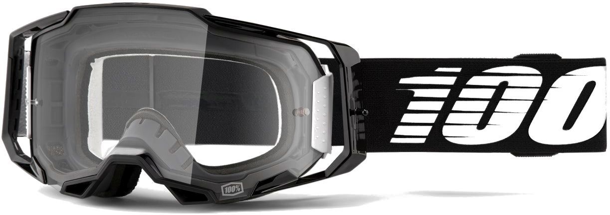 Levně 100% Armega Goggle Black - Clear Lens uni