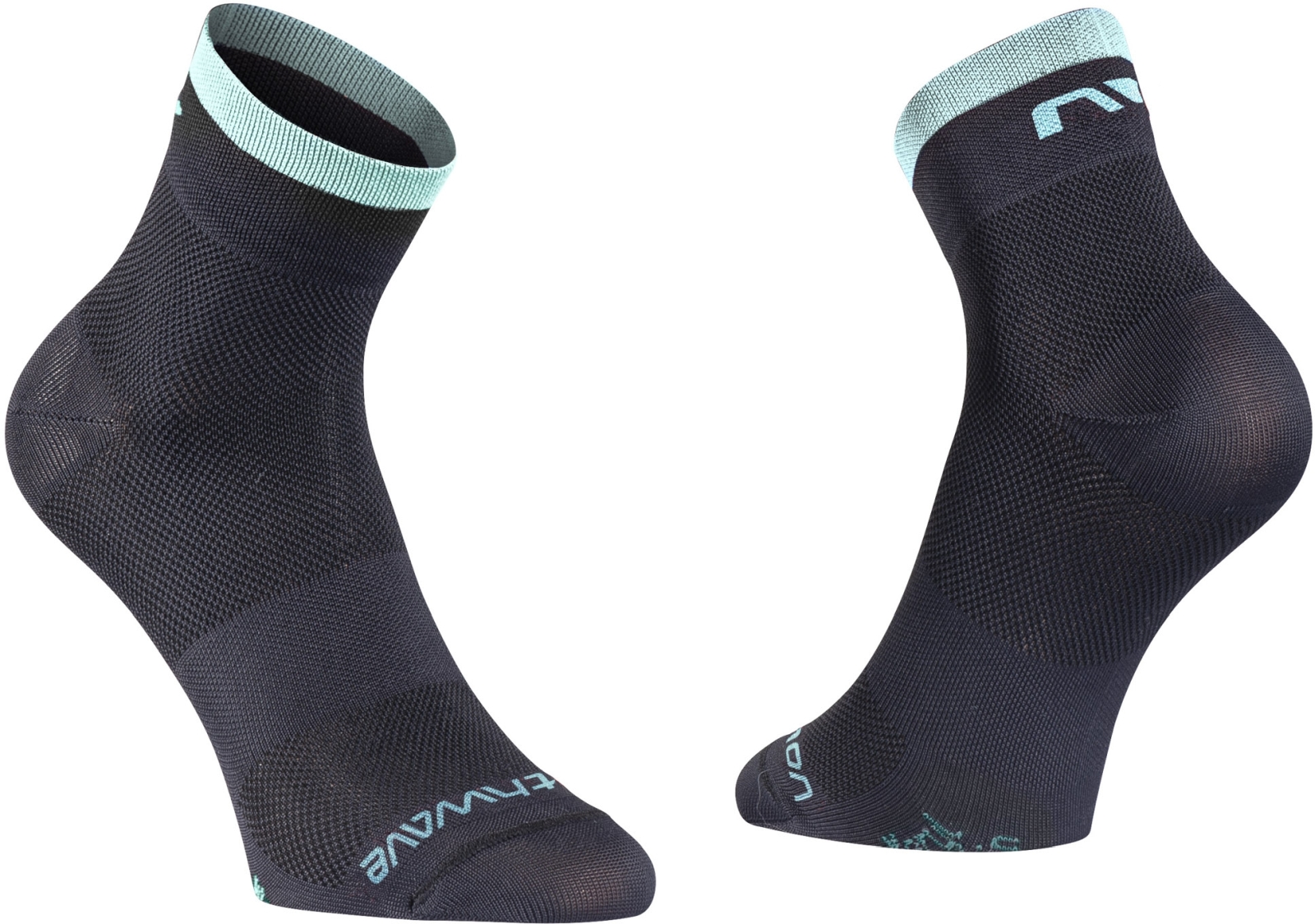 Levně Northwave Origin Sock - black/light blu 40-43
