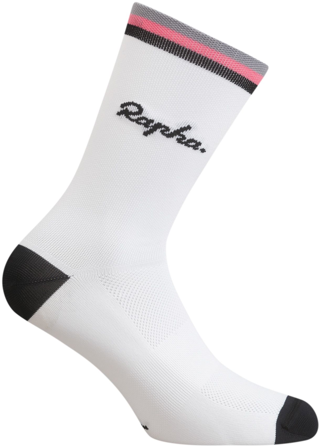 Levně Rapha Logo Socks - White/Black/Pink 38-40