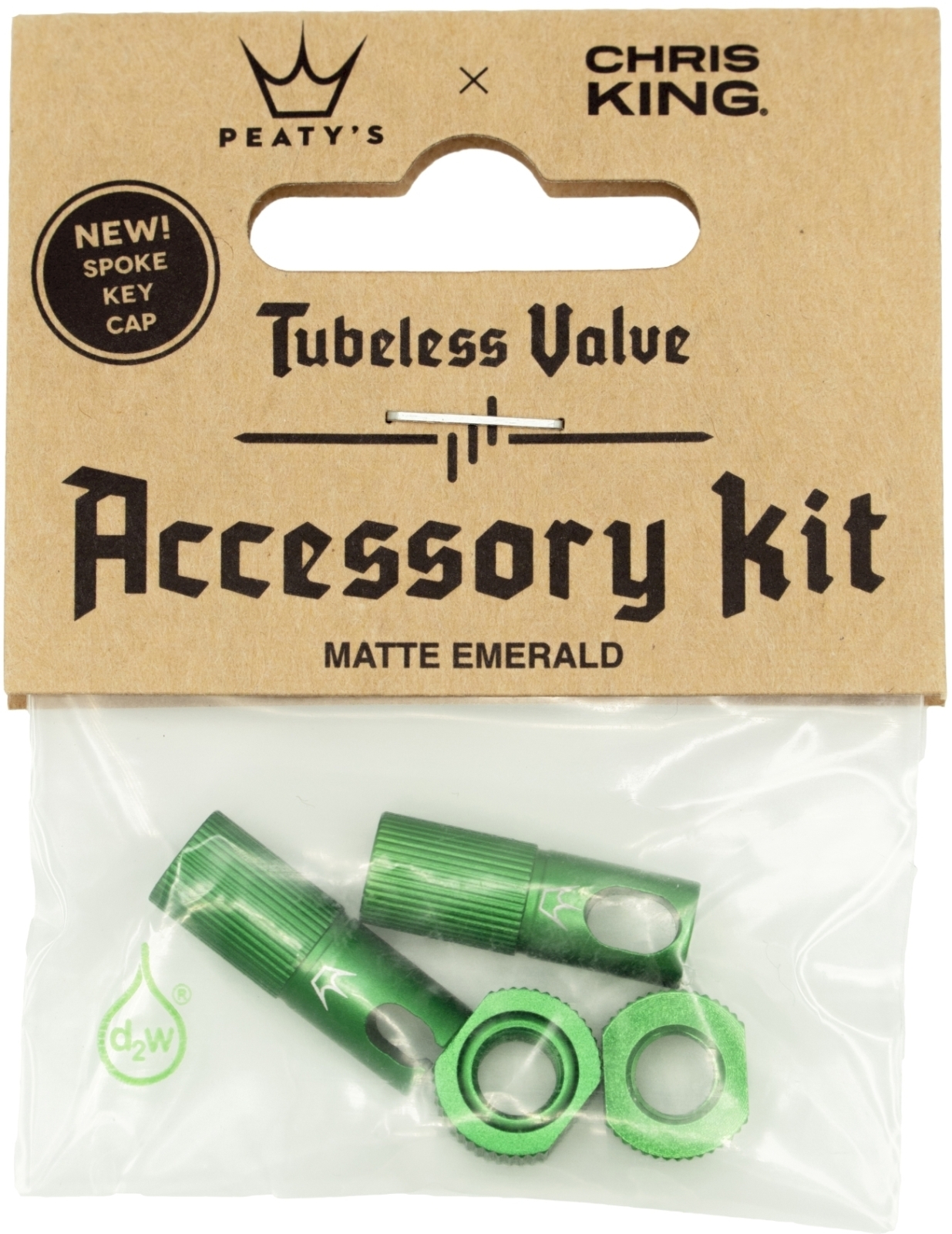 E-shop Peaty's X Chris King (MK2) Emerald Tubeless Valves Accessory Kit uni