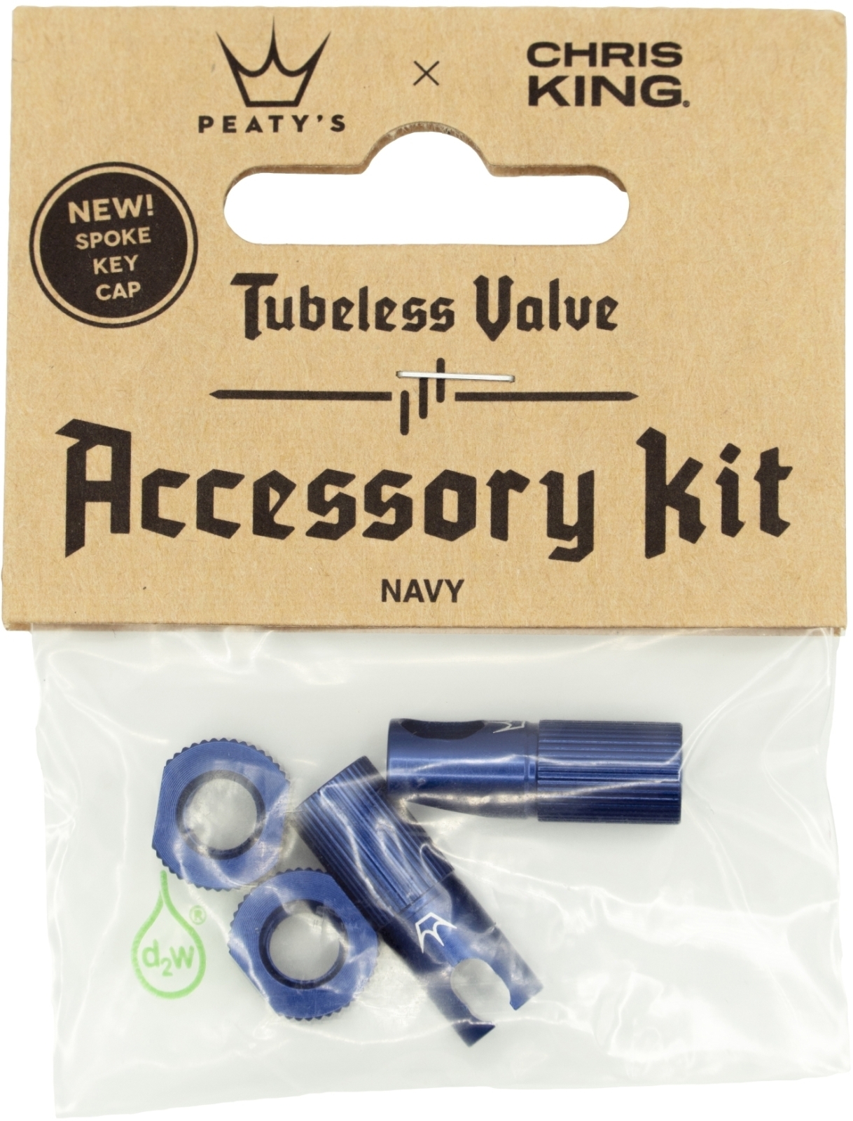 E-shop Peaty's X Chris King (MK2) Navy Tubeless Valves Accessory Kit uni