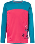 Dětské tričko s dlouhým rukávem Vaude Kids Solaro LS T-Shirt II - bright pink/arctic