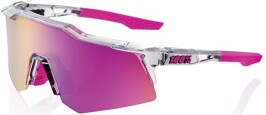 Sluneční brýle 100% Speedcraft Xs - Polished Translucent Grey - Purple Multilayer Mirror Lens