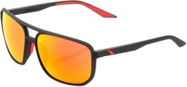Sluneční brýle 100% Konnor - Soft Tact Black / HiPER Red Multilayer Mirror Lens