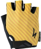 Dámské cyklistické rukavice Specialized Women's Body Geometry Sport Gel Glove Short Finger - brassy yellow stripe