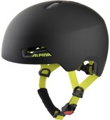 Dětská cyklistická helma Alpina Hackney - black/neon yellow matt