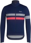 Pánský cyklistický dres Rapha Men's Brevet Long Sleeve Gore-Tex Infinium Jersey - Navy/Hi-Vis Pink