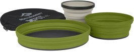 Set skládacího nádobí Sea To Summit X-Set: 3-Pce (X-Mug, X Bowl, X Plate & Storage Pouch) - Olive / Sand