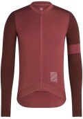 Pánský cyklistický dres Rapha Men's Pro Team Long Sleeve Training Jersey - Terracotta / Rusty Red