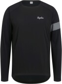 Pánský cyklistický dres Rapha Men's Trail Windblock Jersey - Black/Light Grey