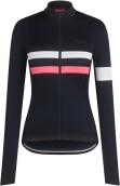 Dámský cyklistický dres Rapha Women's Brevet Long Sleeve Jersey - Dark Navy/Hi-Vis Pink
