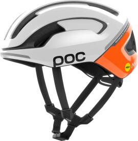 Cyklistická helma POC Omne Beacon MIPS - Fluorescent Orange AVIP/Hydrogen White
