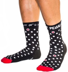 Cyklistické ponožky PEdAL ED Dario Socks Dot - black
