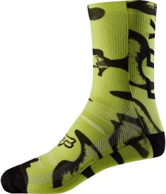 Cyklistické ponožky Fox 8" Print Sock - yellow/black