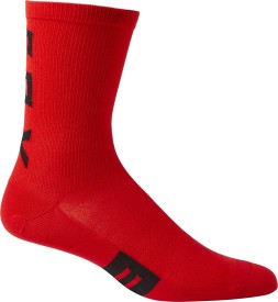 Cyklistické ponožky FOX 6" Flexair Merino Sock - fluo red