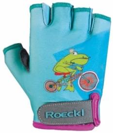 Dívčí cyklistické rukavice Roeckl Turda - turquoise princess