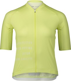 Dámský cyklistický dres POC W's Pristine Print Jersey - lemon calcite