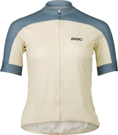 Dámský cyklistický dres POC W's Essential Road Logo Jersey - Okenite Off-White/Calcite Blue