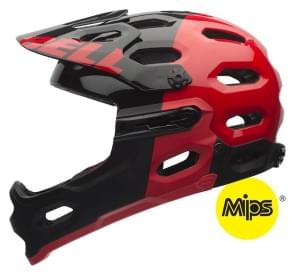 Cyklistická přilba Bell Super 2R MIPS - red/black aggression