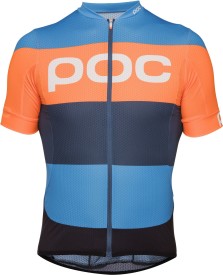 Cyklistický dres POC Essential Road Logo Jersey - furfural multi blue