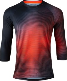 Pánský cyklistický dres Specialized Demo 3/4 Sleeve Jersey Mens - black_rocket red refraction