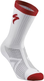 Cyklistické ponožky Specialized SL Elite Summer Sock - white/red