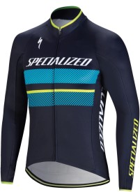 Cyklistický dres Specialized Therminal Rbx Comp Logo Jersey LS - blue/neon blue