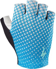 Dámské cyklistické rukavice Specialized Body Geometry Grail Wmn SF - neon blue/geo crest