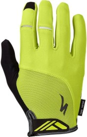 Cyklistické rukavice Specialized Men's Body Geometry Dual-Gel Gloves Long Finger - hyper green
