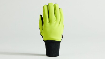 Zimní cyklistické rukavice Specialized Softshell Deep Winter Glove - hyper green