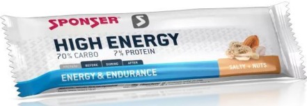 Energetická tyčinka Sponser High Energy Bar-salty/nuts