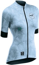 Dámský cyklistický dres Northwave Butterfly Jersey Short Sleeves Switch Line - light blue