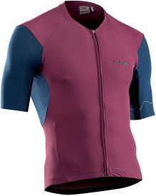 Pánský cyklistický dres Northwave Extreme 4 Jersey Short Sleeves - Bordeaux/Blue