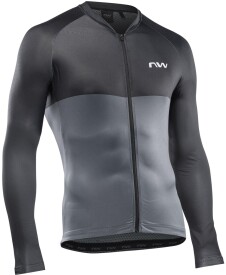 Cyklistický dres Northwave Blade Jersey Long Sleeve - Dark Grey/Black