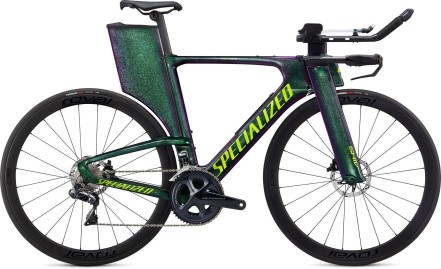 Triatlonové kolo Specialized Shiv Expert Disc Ultegra Di2 - gloss green chameleon/hyper green
