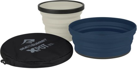 Set skládacího nádobí Sea To Summit X-Set: 2-Pce (X-Mug, X Bowl & Storage Pouch) - Navy / Sand