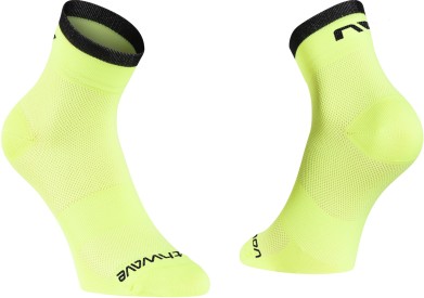 Cyklistické ponožky Northwave Origin Sock - yellow fluo/black