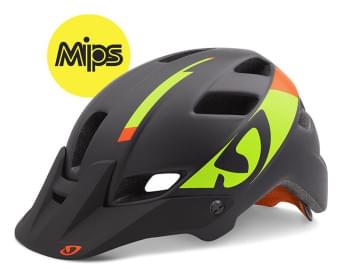 Cyklistická helma Giro Feature MIPS - matte black/lime/flame