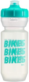 Cyklistická láhev Fabric Gripper Bottle Clm Bikes 600Ml - clear/mint cap/bikes