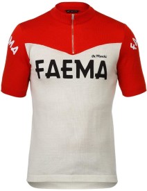 Cyklistický dres De Marchi Faema Merino Jersey - white-red