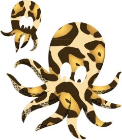 Reflexní nálepky Reflective Berlin Reflective Decals - Octopus - leopard