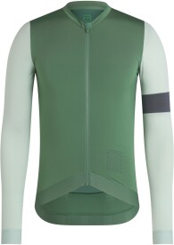 Pánský cyklistický dres Rapha Men's Pro Team Long Sleeve Training Jersey - Dark Green/Pale Green