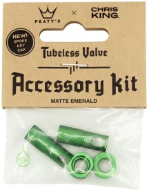 Příslušenství pro bezdušové ventilky Peaty's X Chris King (MK2) Emerald Tubeless Valves Accessory Kit