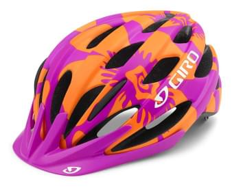 Juniorská cyklistická helma Giro Raze – matte magenta/flame flowers