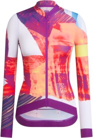 Dámský cyklistický dres Rapha Women's Pro Team Long Sleeve Training Jersey - Print Pack - White/Purple