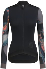 Dámský cyklistický dres Rapha Women's Pro Team LS Training Jersey - Print Pack - Mushroom / Black / White