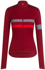 Dámský cyklistický dres Rapha Women's Brevet Long Sleeve Jersey - Dark Red/Dark Red