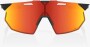 Sluneční brýle 100% Hypercraft Sq - Soft Tact Black - Hiper Red Multilayer Mirror Lens