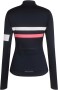 Dámský cyklistický dres Rapha Women's Brevet Long Sleeve Jersey - Dark Navy/Hi-Vis Pink
