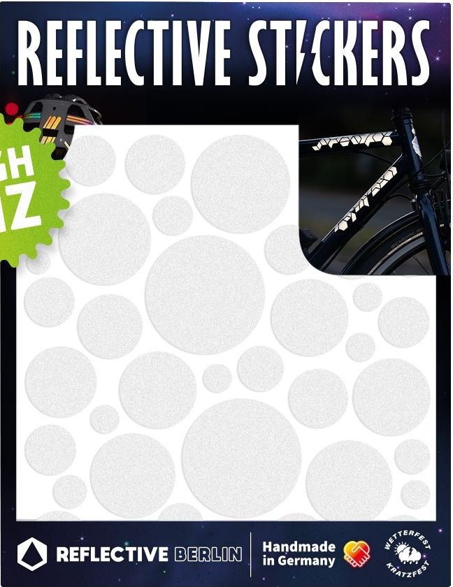 Levně Reflective Berlin Reflexní nálepky Bubbles - white uni